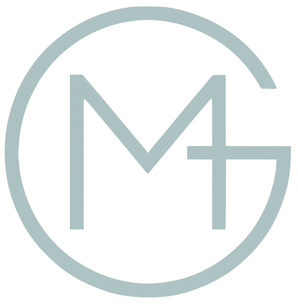 White interwoven logo on black background. Simple, minimalist design.