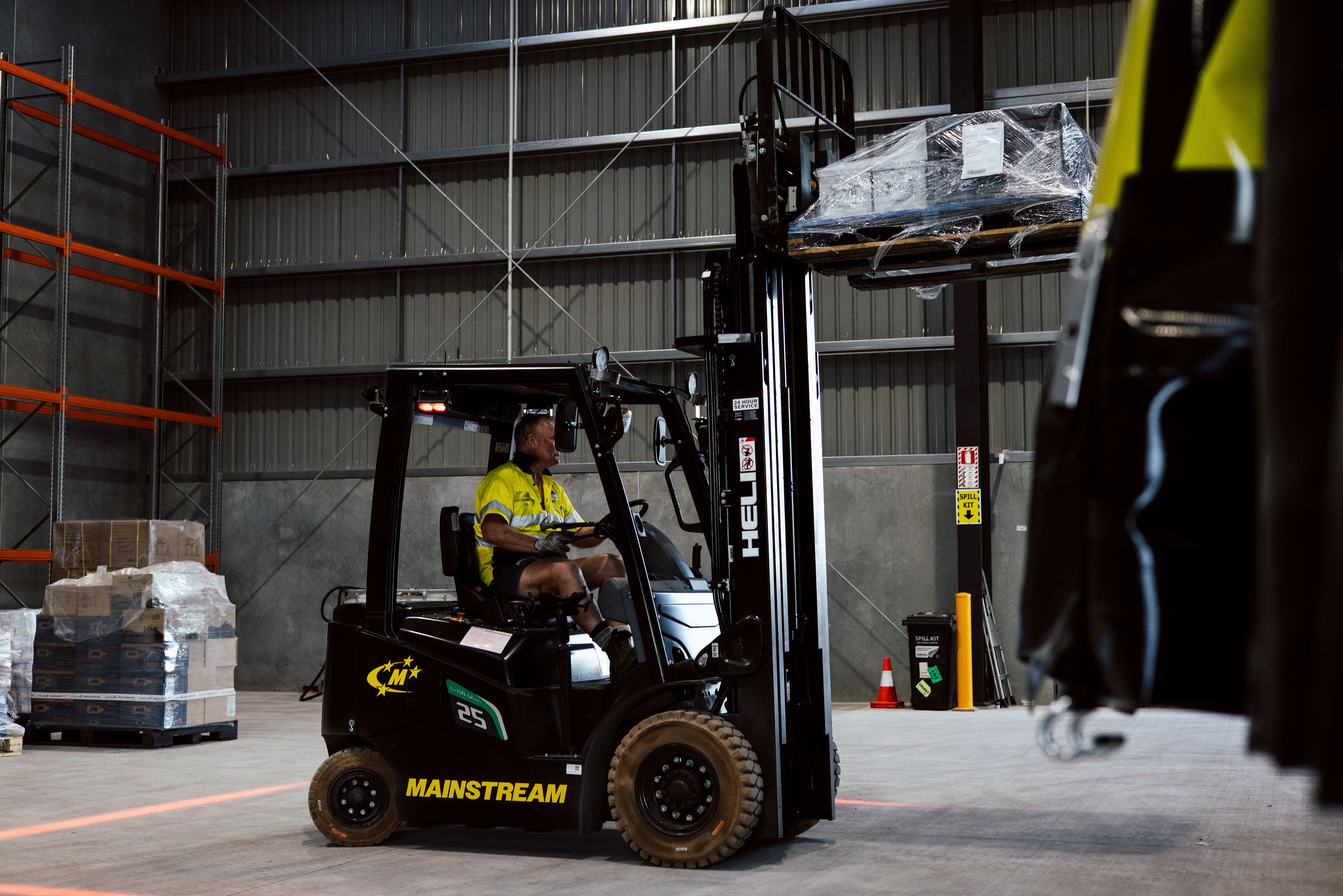 Grain storage silos and industrial facility
