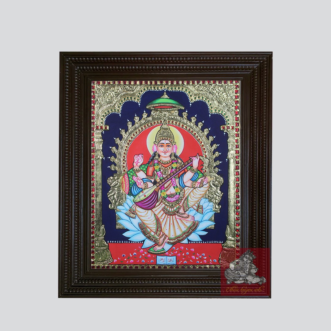 Saraswati Tanjore Painting 