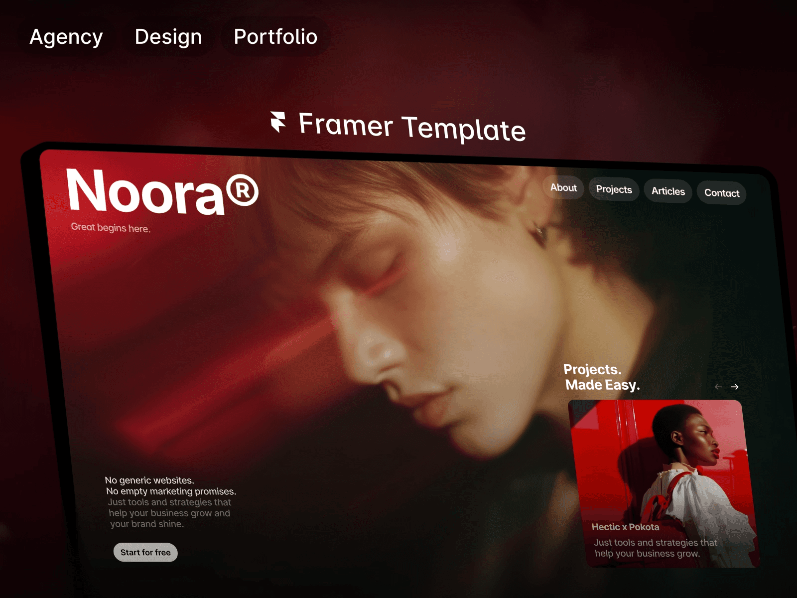 12 Best Free Portfolio Website Templates - Noora