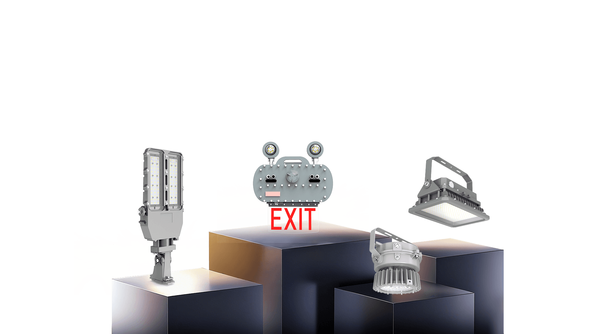 LED explosion-proof lighting series, hazardous location industrial lights and emergency exit lamp