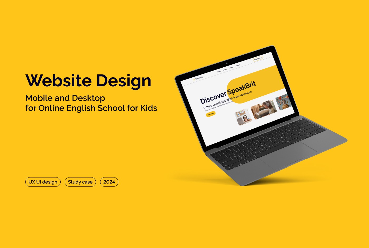UX UI case study: web design for online English school
