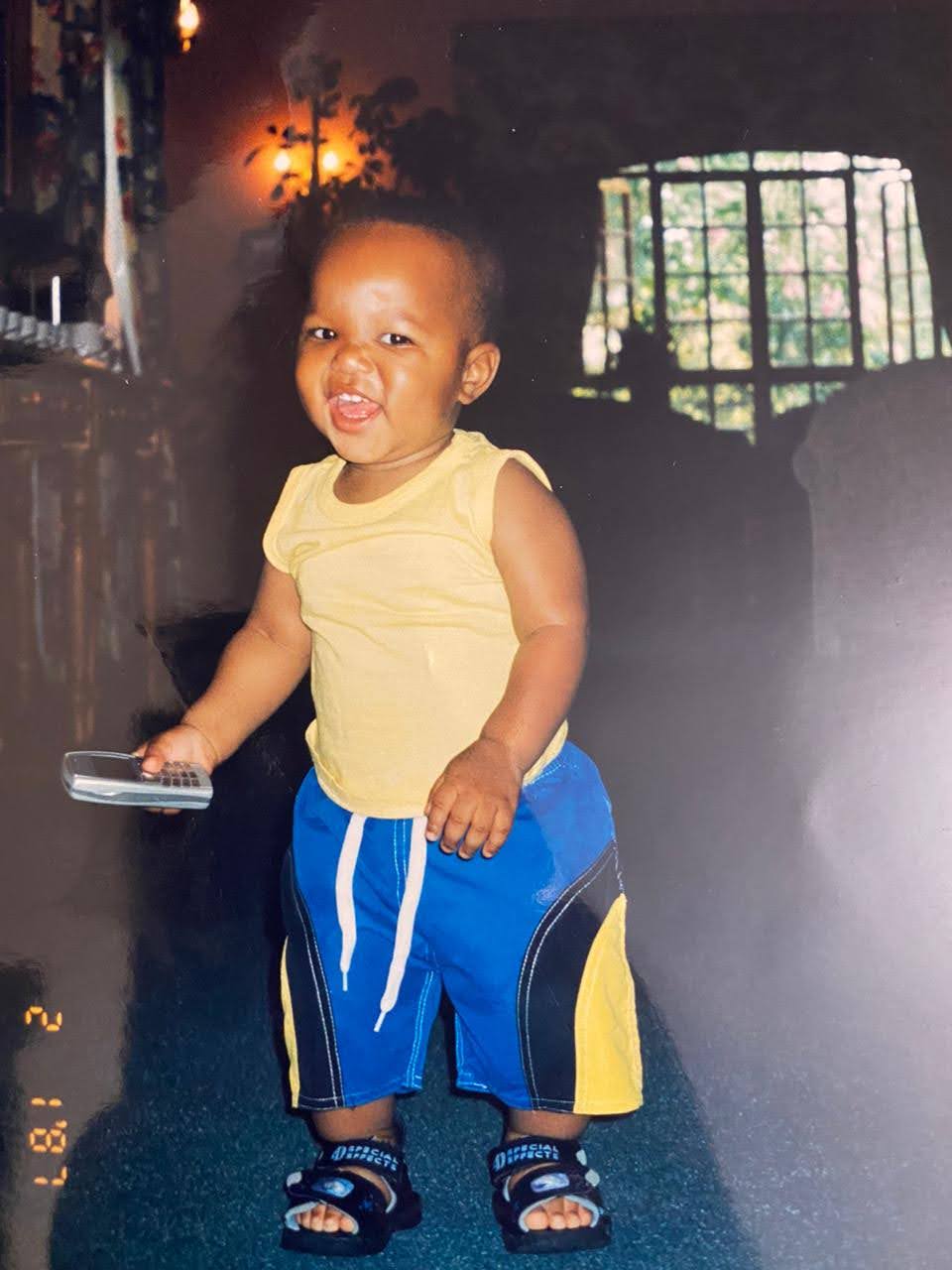 Portrait of portfolio creator – back view