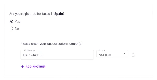 Lumanu collects tax information for your influencers
