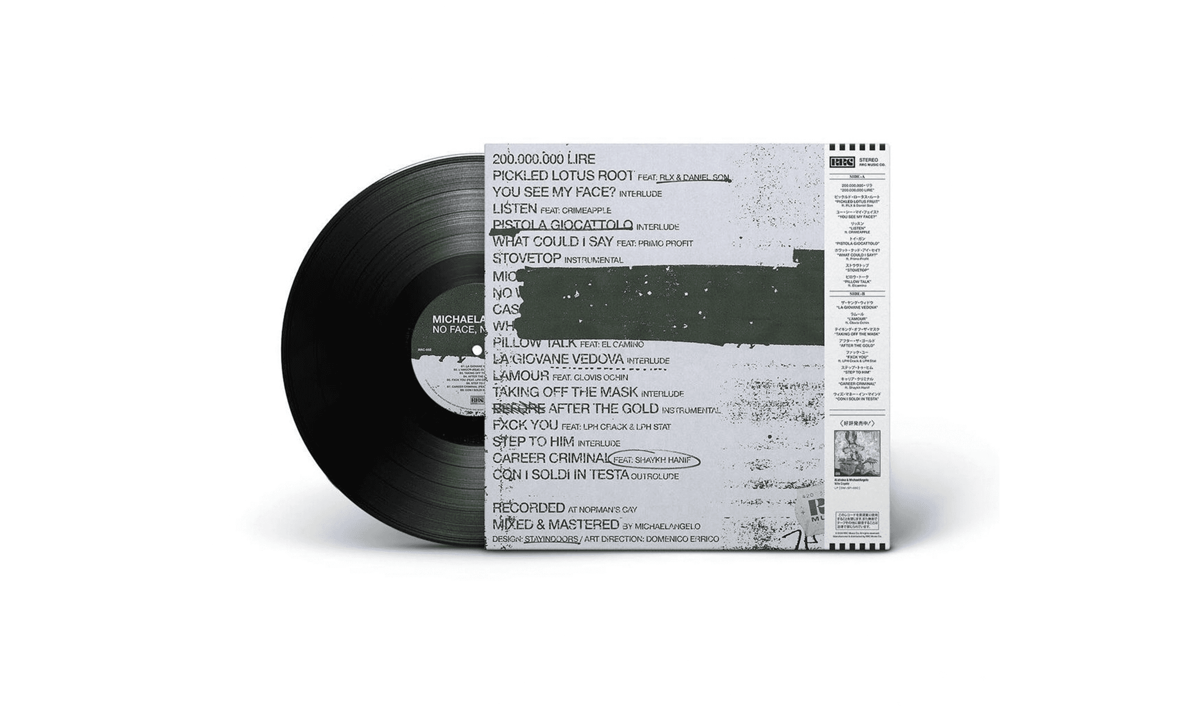 back view of the OBI version of the album