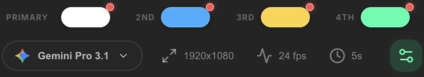 color palette vibe motion