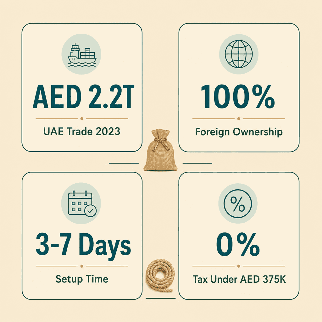 Infographic: Ropes, Sacks & Jute Bags Trading License in Dubai: Cost and Requirements
