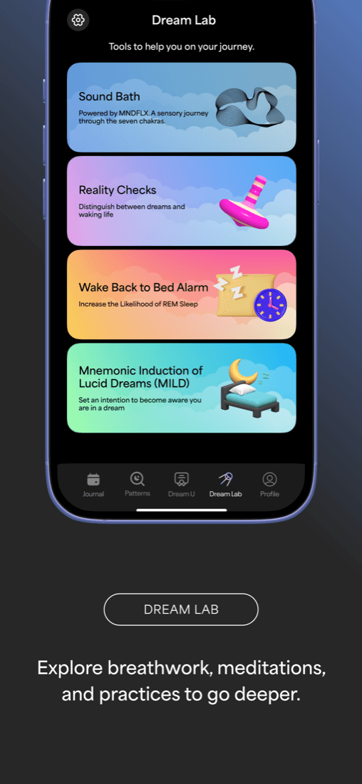 EMPI DREAM Dream Lab screen