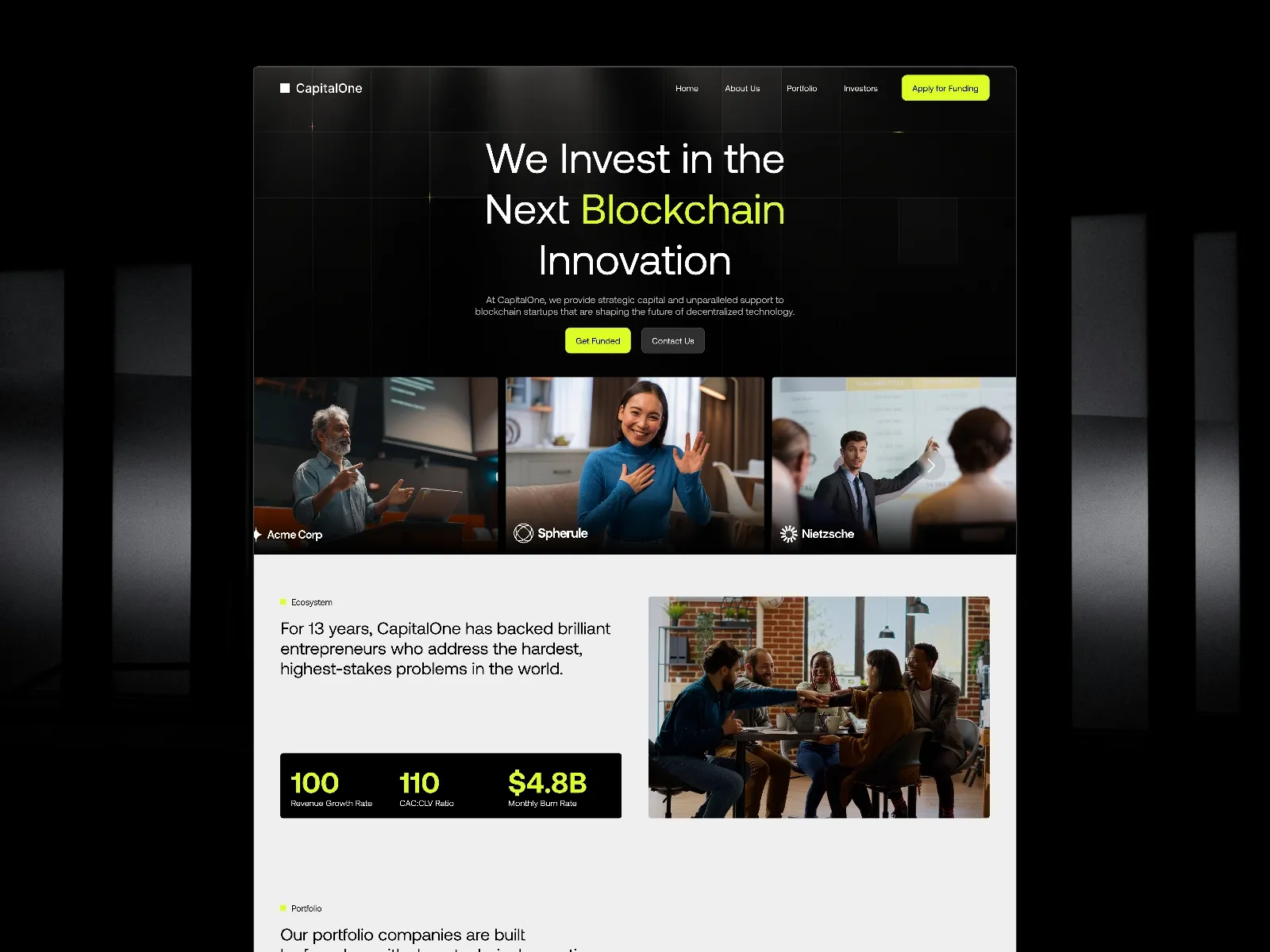 CapitalOne is a premium Framer template designed for venture capital, accelerators, incubators, private equity firms, investment holding companies, and growth equity firms. With a focus on clarity, professionalism, and user experience, this template provides everything needed to create a modern and engaging website for investment firms.