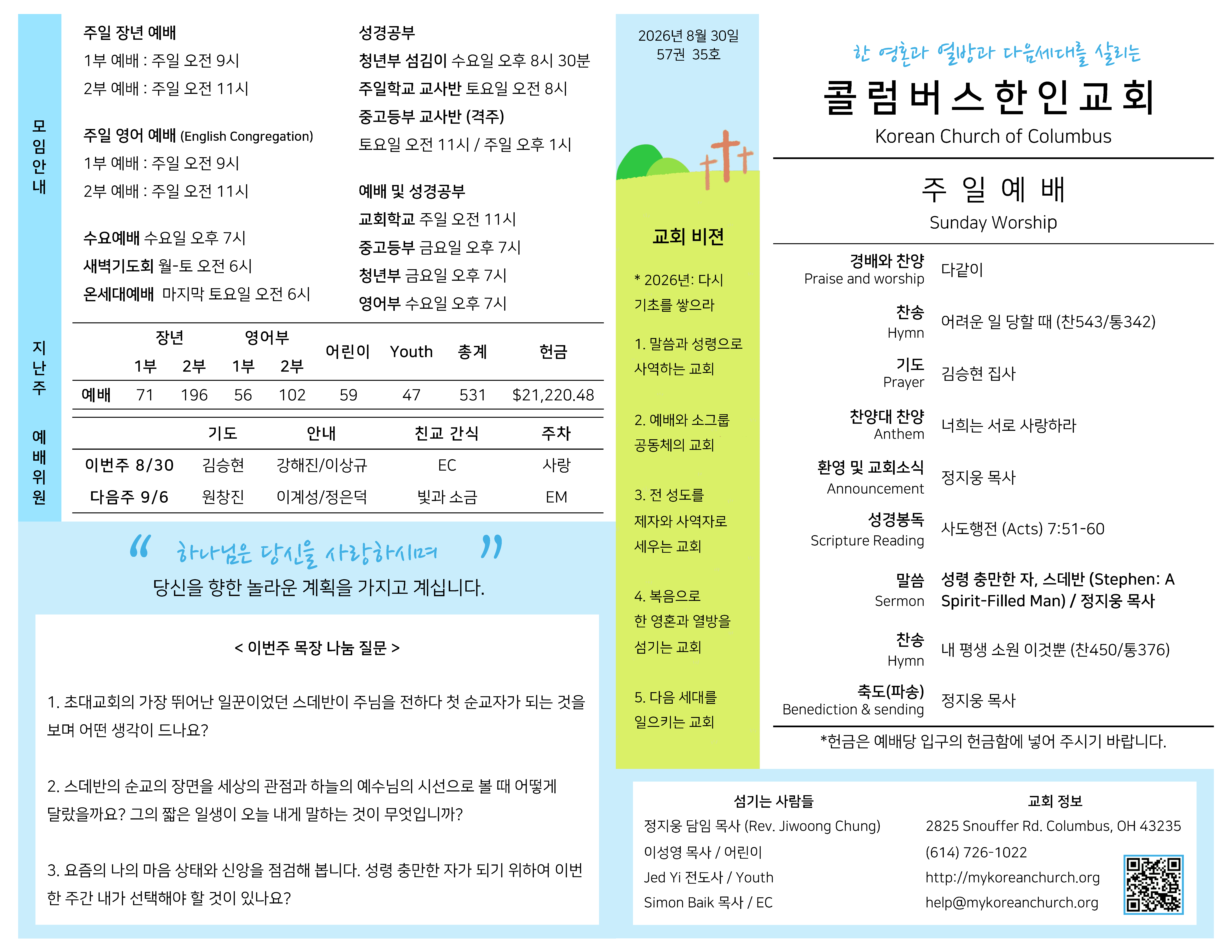 Bulletin preview front