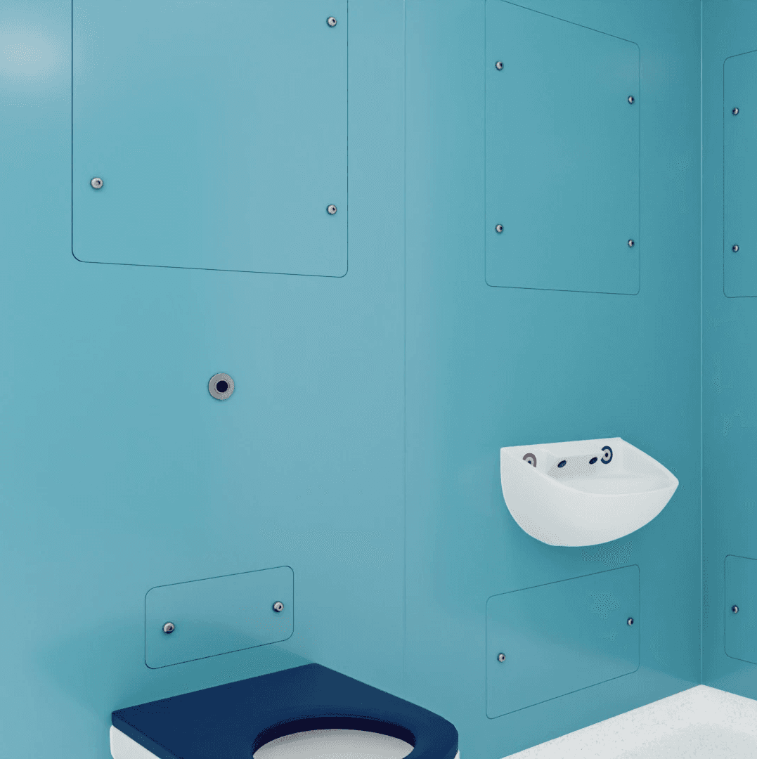 Hygipod tough WC configuration with WHB in the background