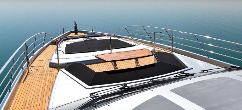 Luxury yacht at dock