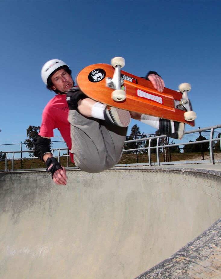Garry Boondt ripping it up at Santa Cruz skate park.