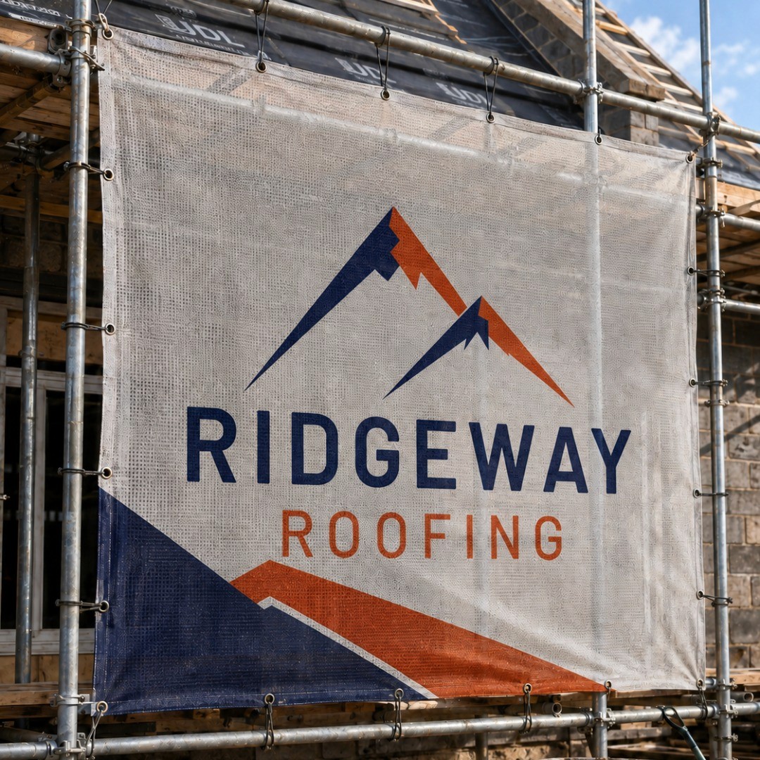 Ridgeway Roofing - Scaffolding Signage