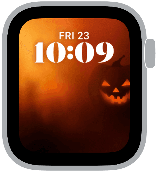 an apple watch face from the spooky vibes collection