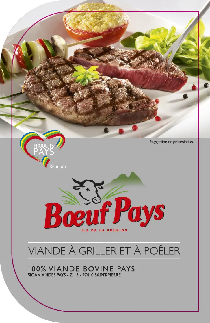 Photographie culinaire publicitaire pour Boeuf Pays à La Réunion, mise en valeur de produits locaux — David Dijoux 974