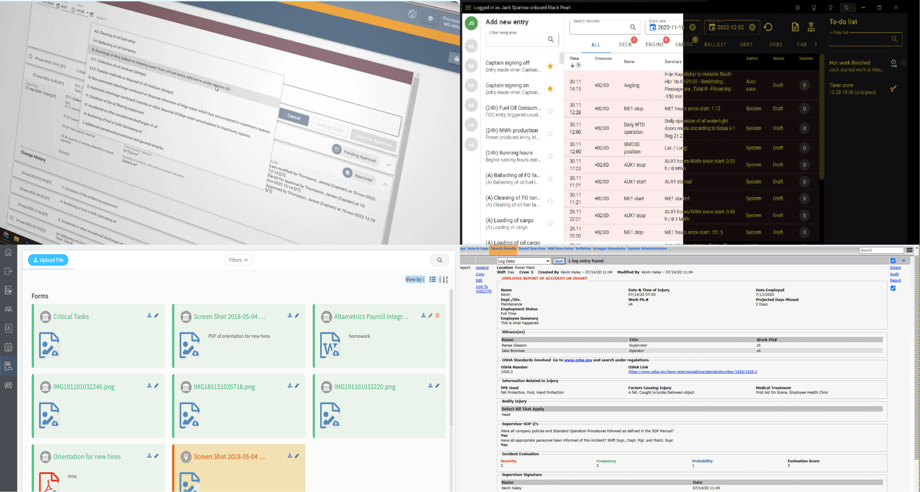 Electronic logbooks examples (competitors & best practices research)