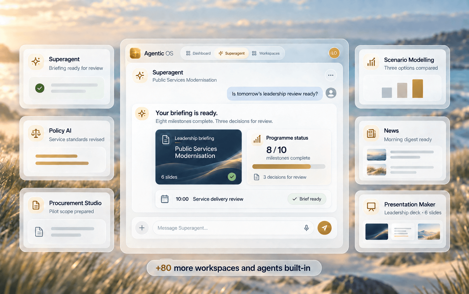 Agentic OS platform interface