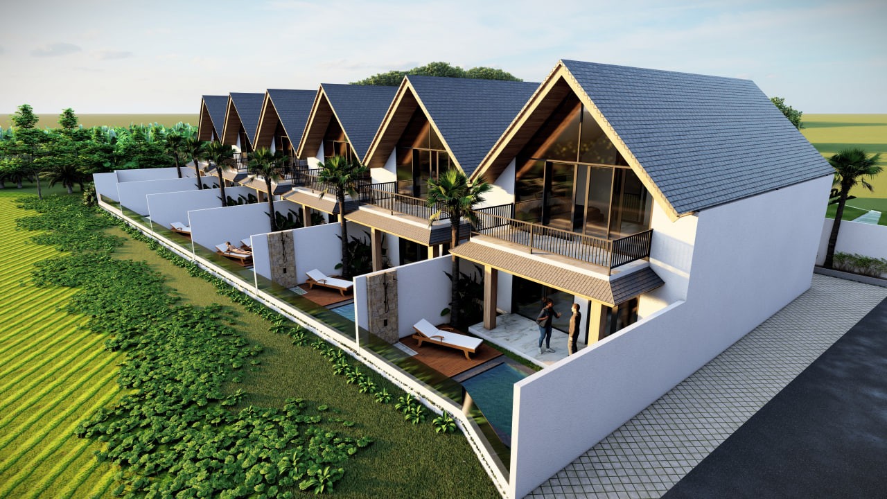 A 2-bedroom townhouse in a private residential complex in Mengwi, Canggu