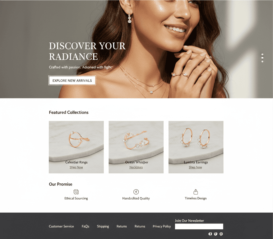 DTC Jewelry E-commerce Dropshipping store for sale