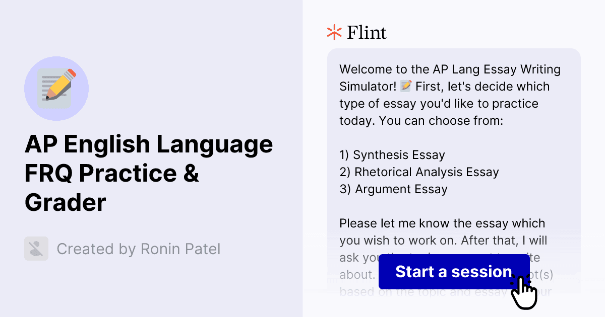 AP English Language FRQ practice and grader 