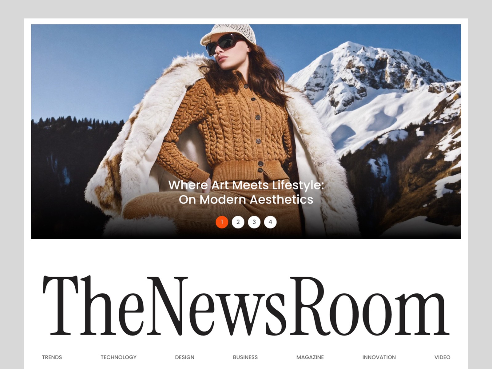 The NewsRoom — 极简现代博客媒体网站设计灵感