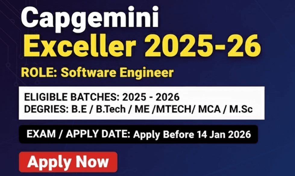 Software Engineer  Capgemini Exceller 2025-26