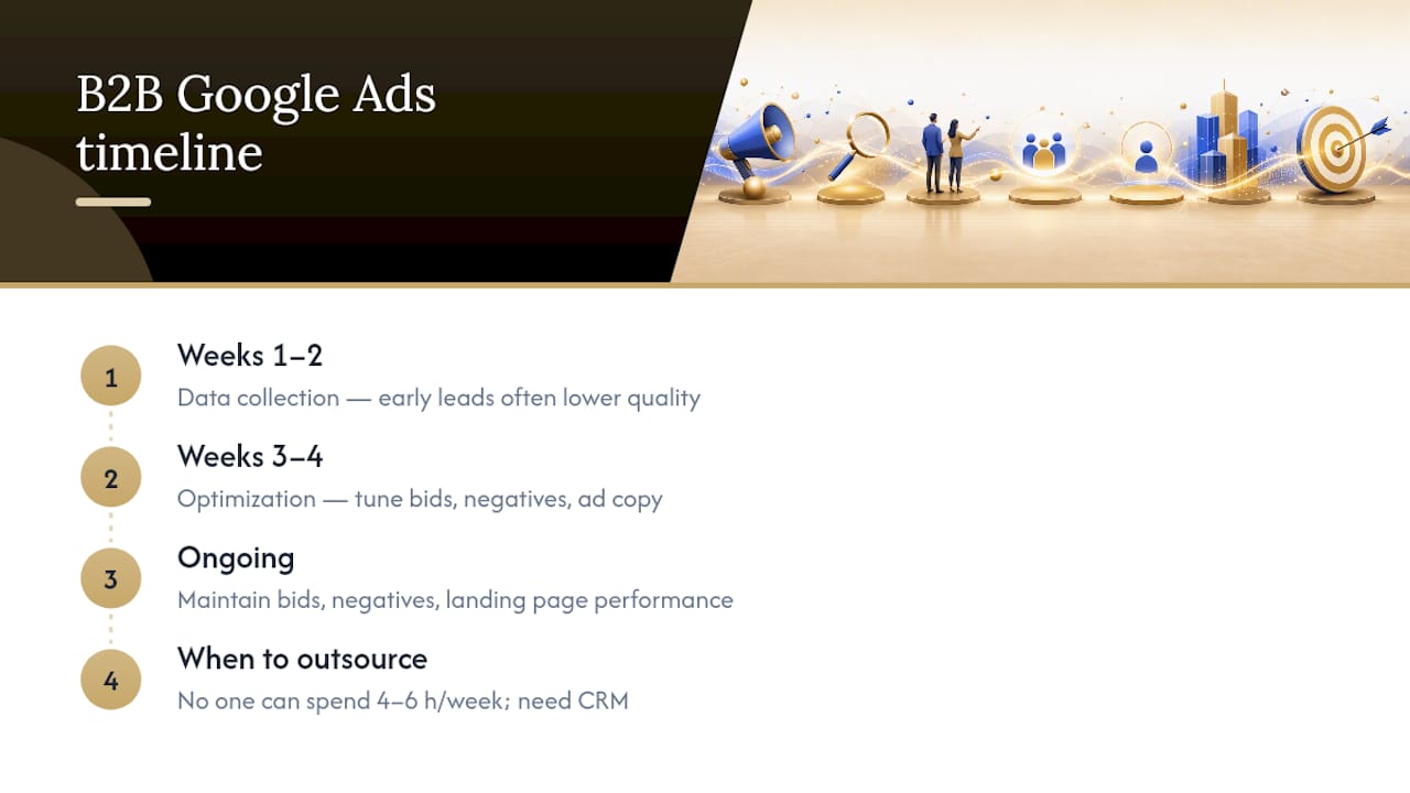 What B2B companies should know before running Google Ads — overview diagram