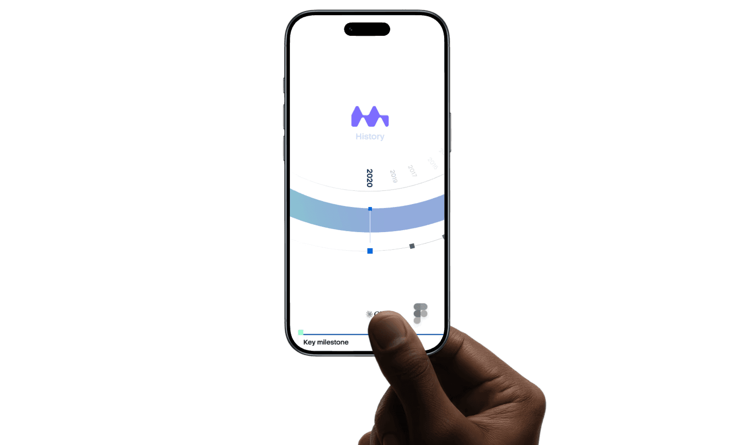 a black background with purple and orange shapes