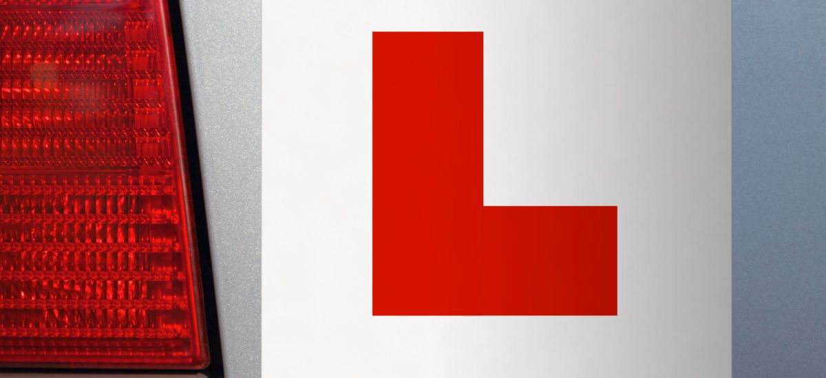 Learner Driver L Plates on Car in Ireland