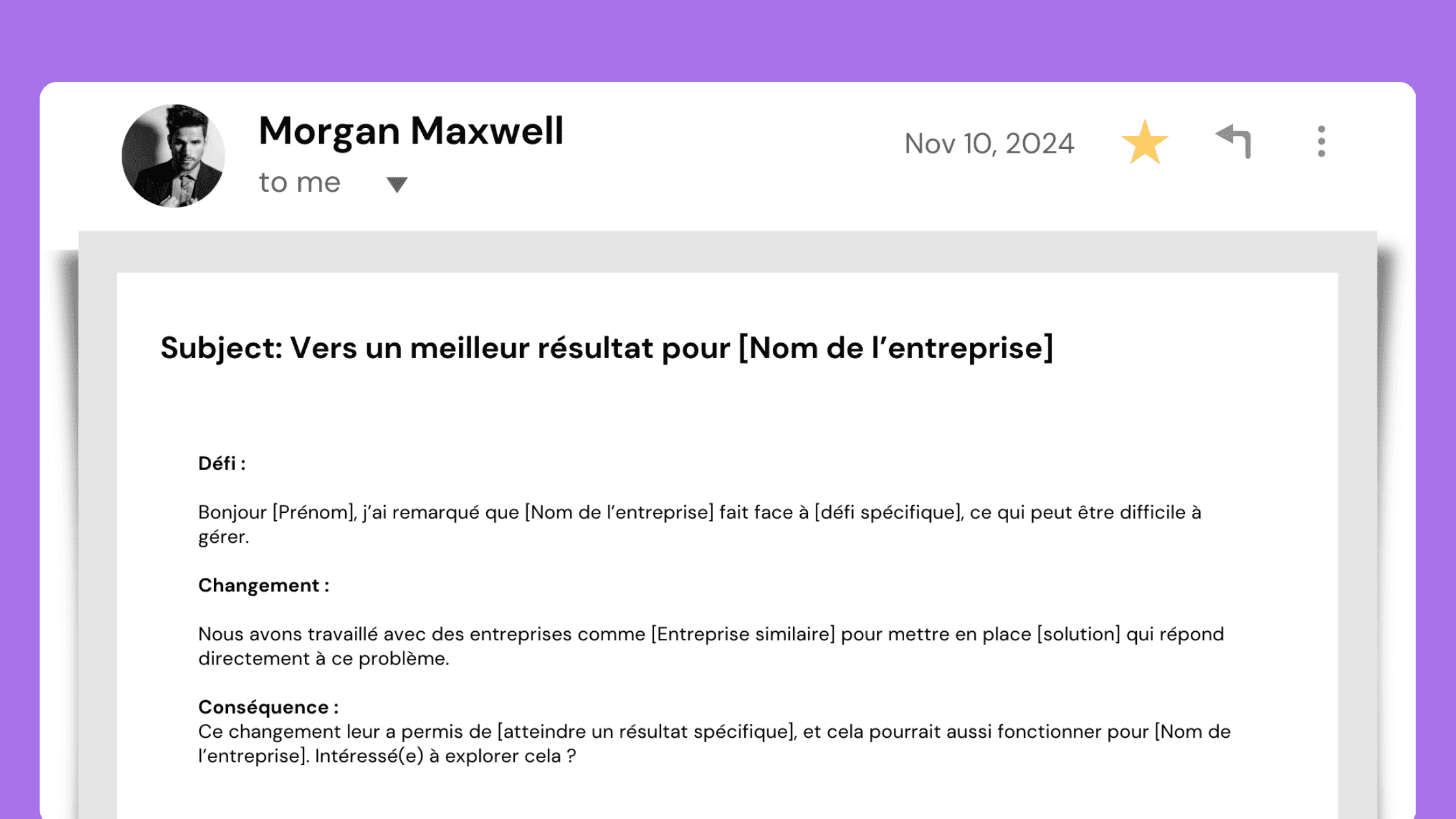 Exemple cold mail 2