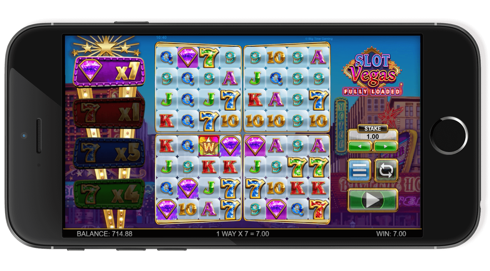 Slot Vegas Fully Loaded - base game Big Time Gaming
