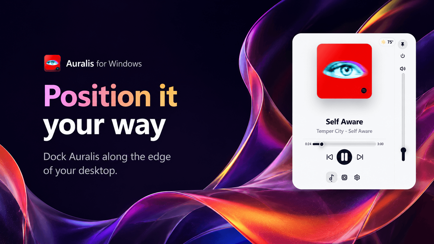 Auralis: A native-feeling part of your desktop.