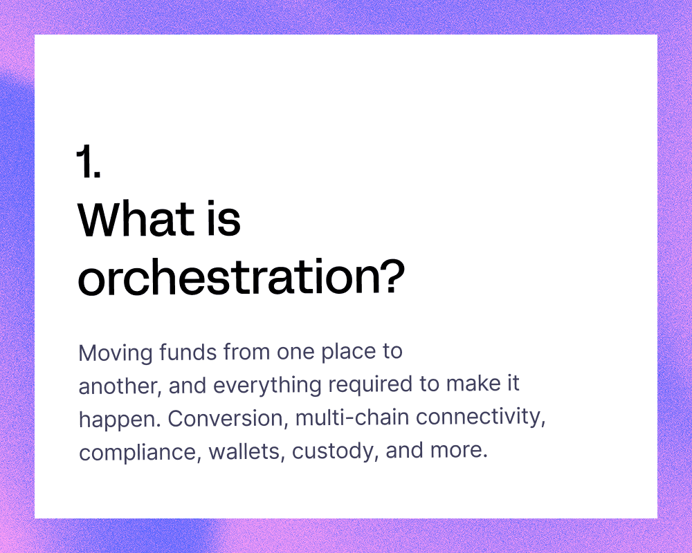 Stablecoin orchestration flow