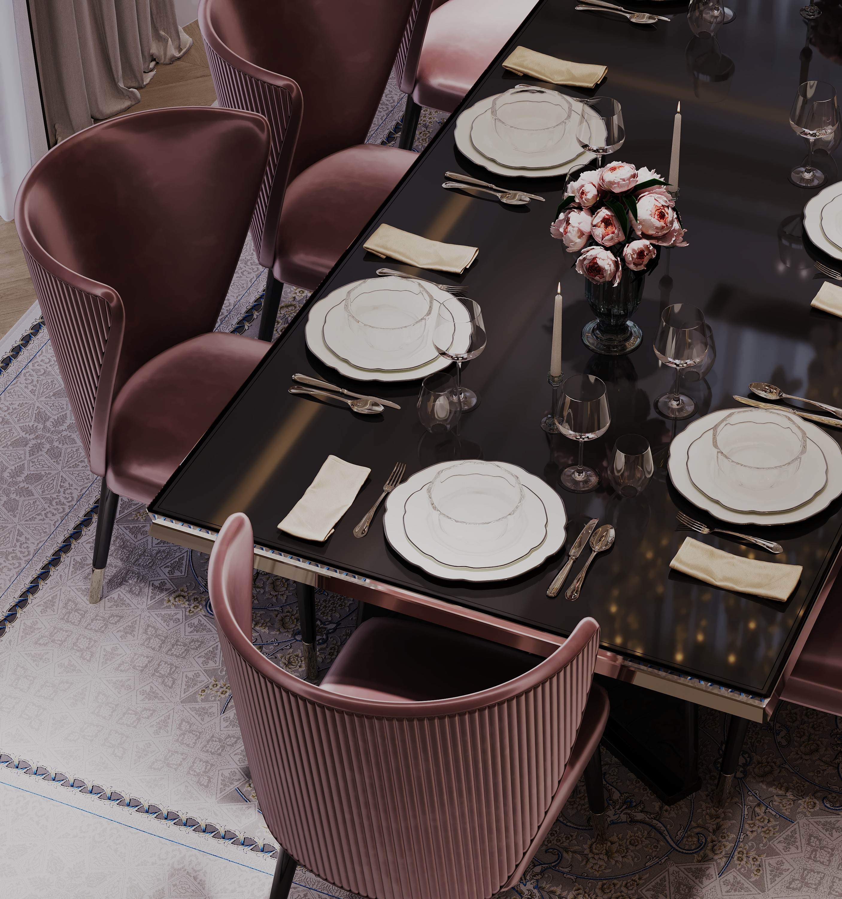 Дизайн интерьера гостинной квартиры 02 в Ташкенте Big Star Architects