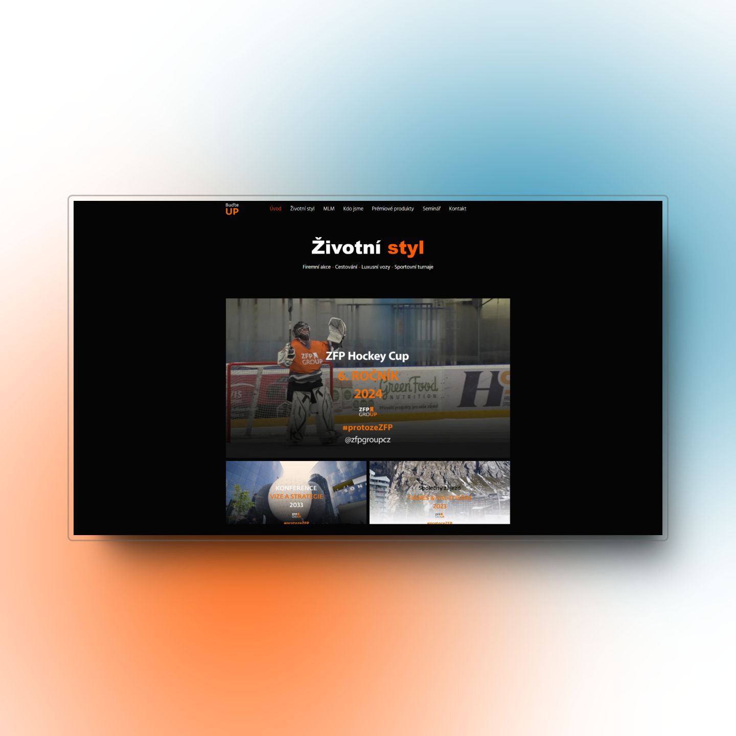 Náhled projektu webu BuďteUP