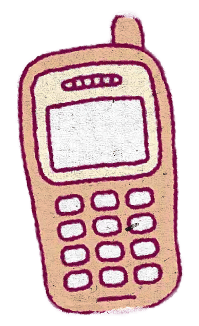 A mobile phone illustration, showing how Copyfolio websites automatically adapt to small screens.