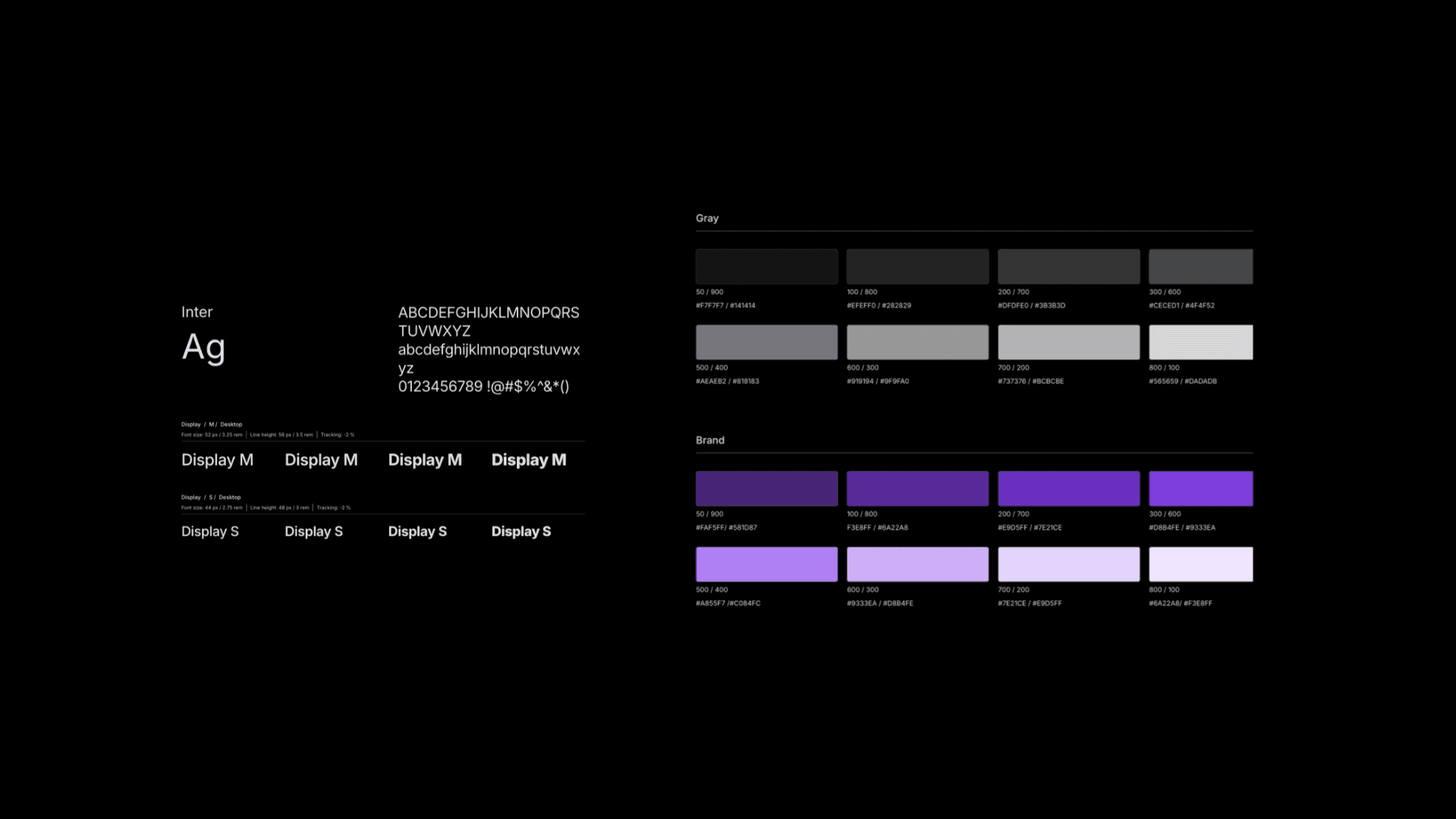 Typography and colors in Simple Frames wireframing system.