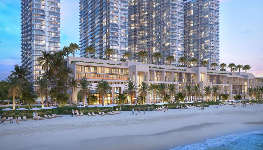 Sobha AquaCrest, a city of the future, is being developed in the ocean, featuring modern buildings and sustainable design.