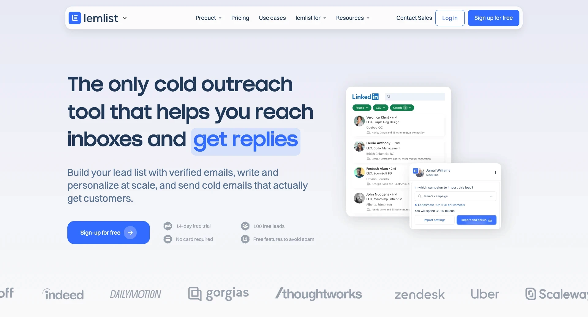 An example of a SaaS landing page hero with stellar copywriting