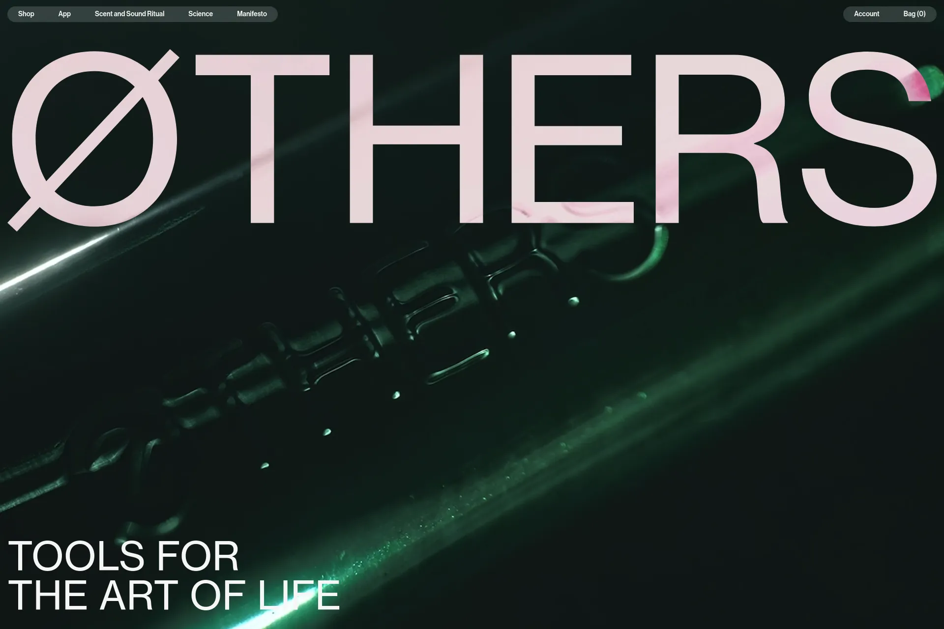 Screenshot of Øthers website