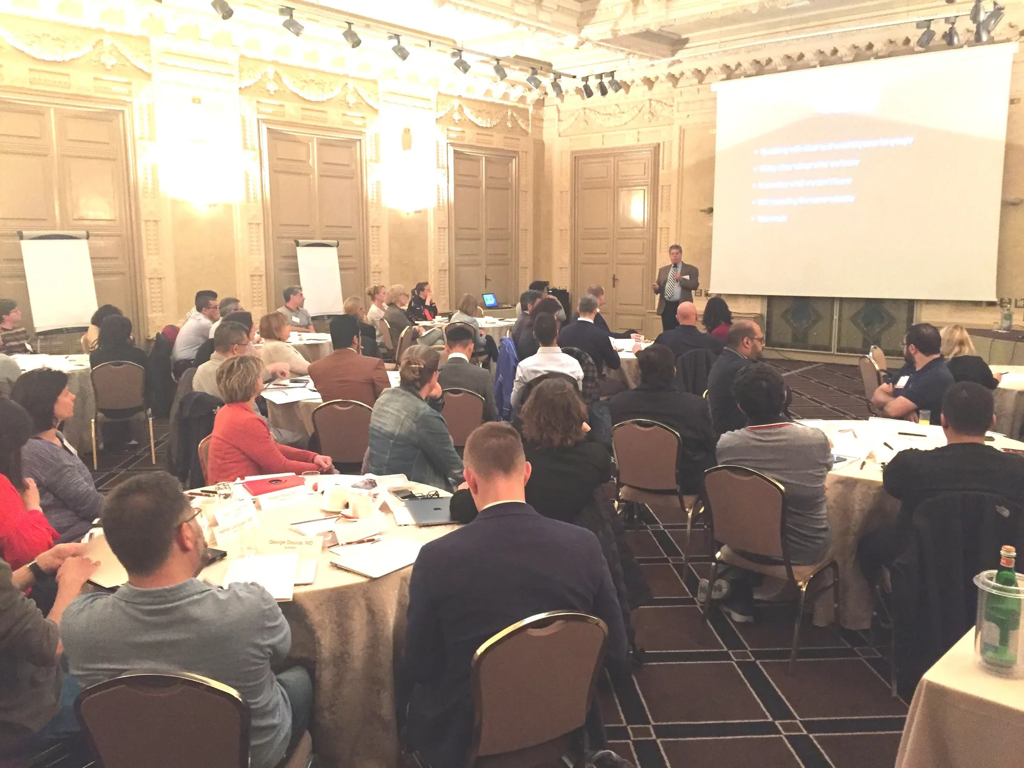Participants working through cases at an EQuIP workshop