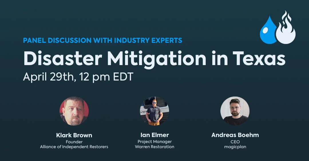 magic plan panel discussion banner for disaster mitigation in texas with industry experts