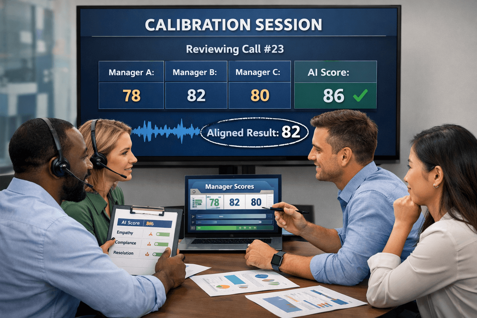 Struggling with inconsistent call reviews? Learn how aligning managers and AI on quality scoring eliminates subjectivity, builds trust, and creates fair, standardized conversation audits across teams.
