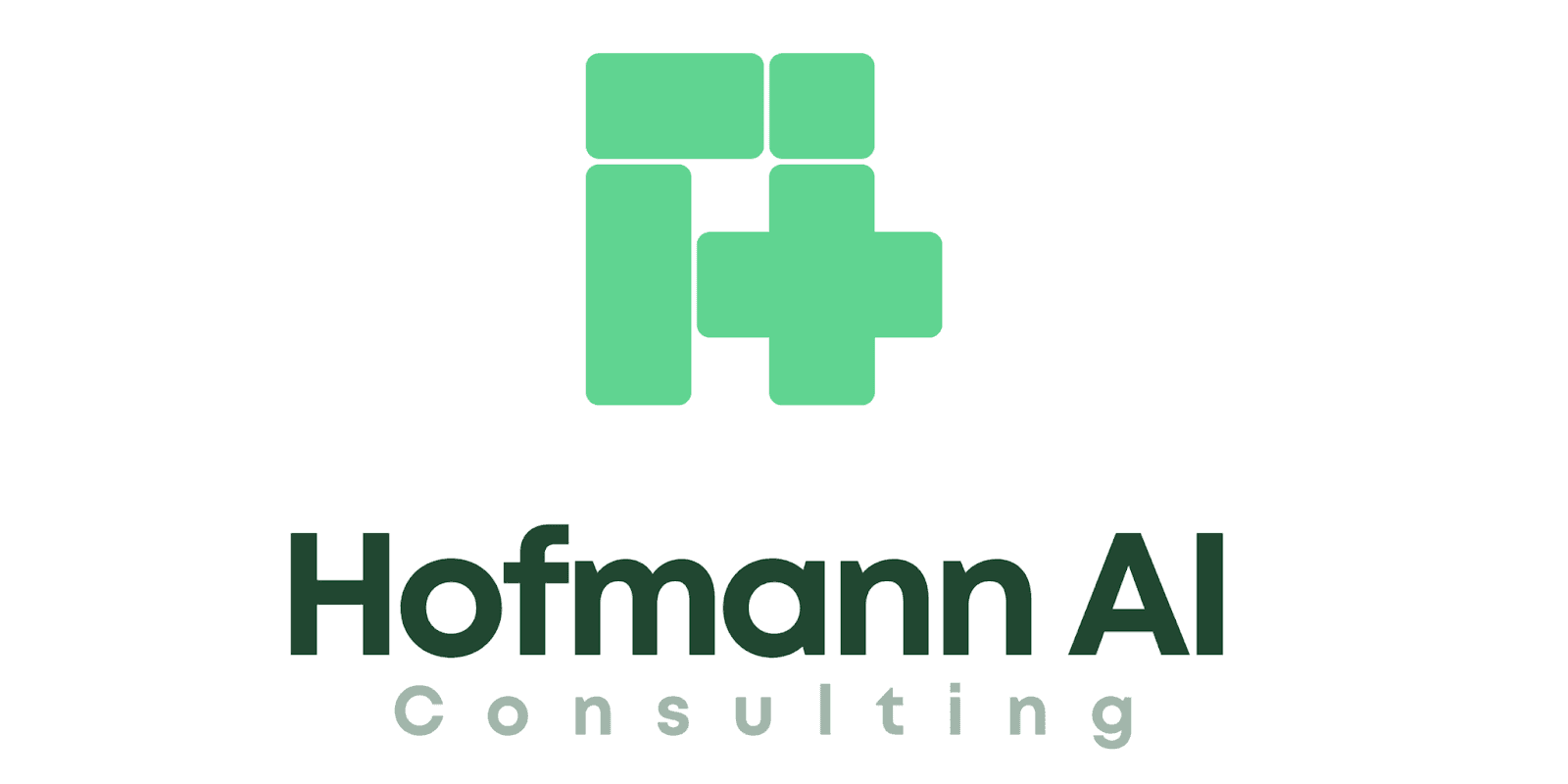 Hofmann AI Consulting logo: Revolutionizing healthcare operations with AI solutions to improve efficiency, compliance, and patient care.