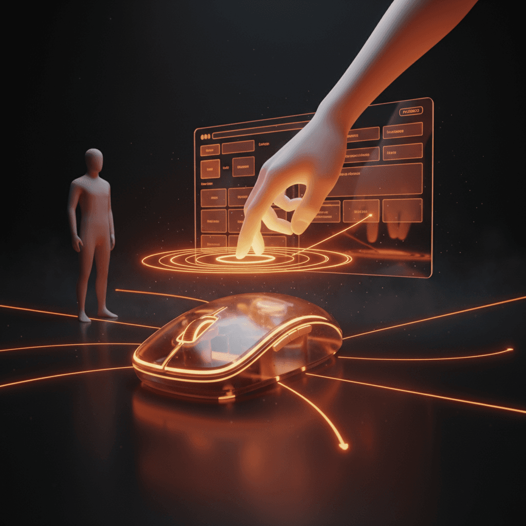 eine maus von einem computer auf dem tisch