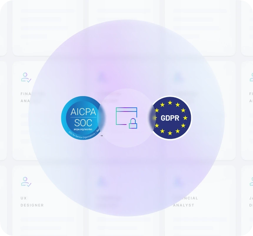 Image confirming AICPA SOC and GDPR compliance