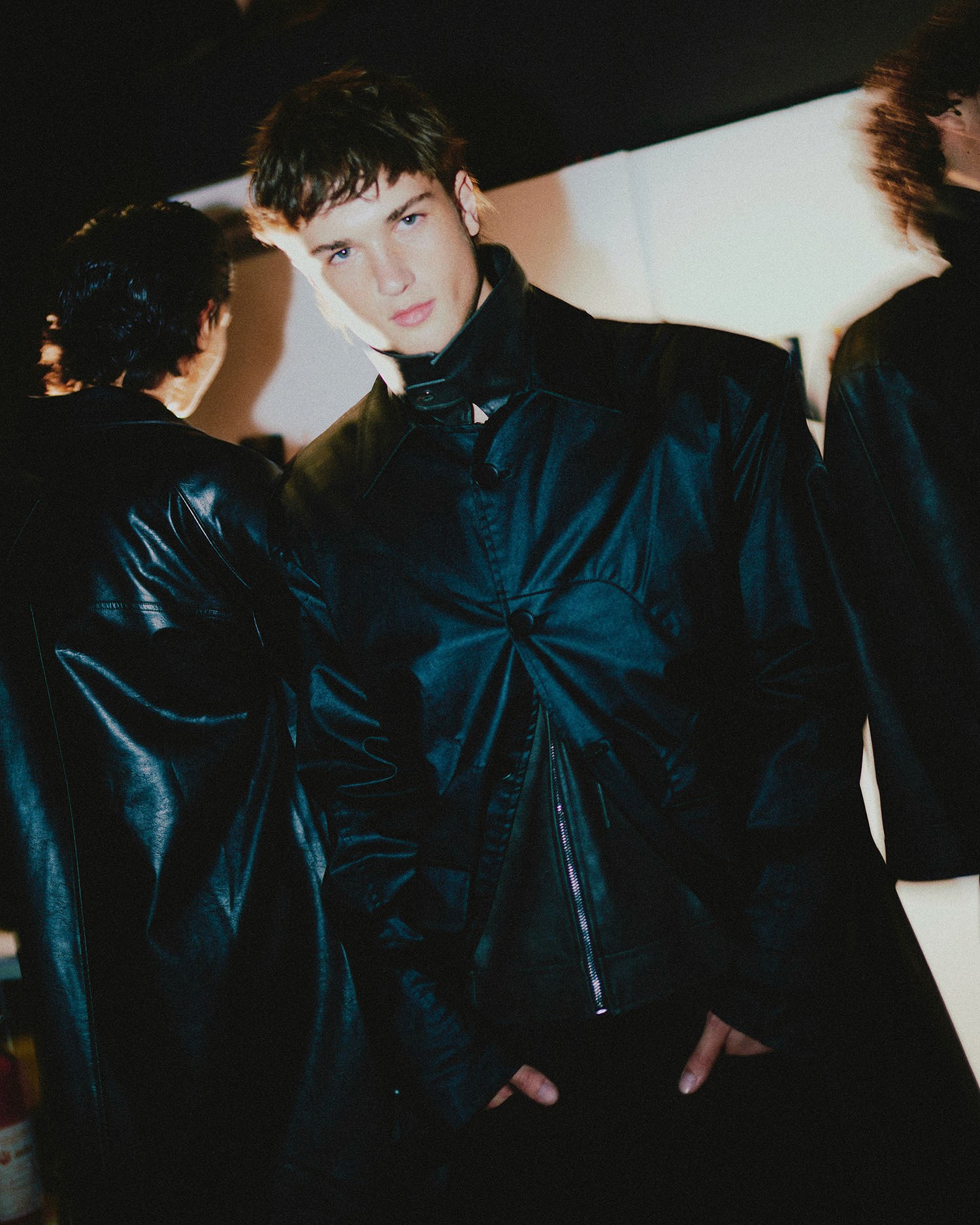 Male model backstage