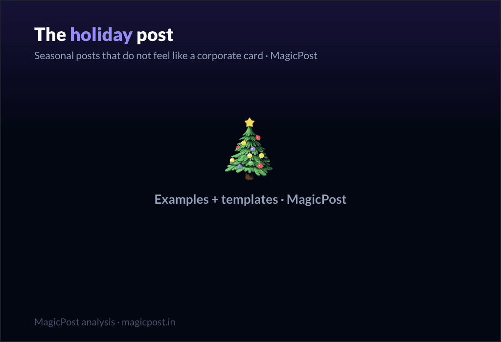 MagicPost data study: The Holiday LinkedIn Post: How to Not Sound Like a Corporate Card (Examples + Templates)