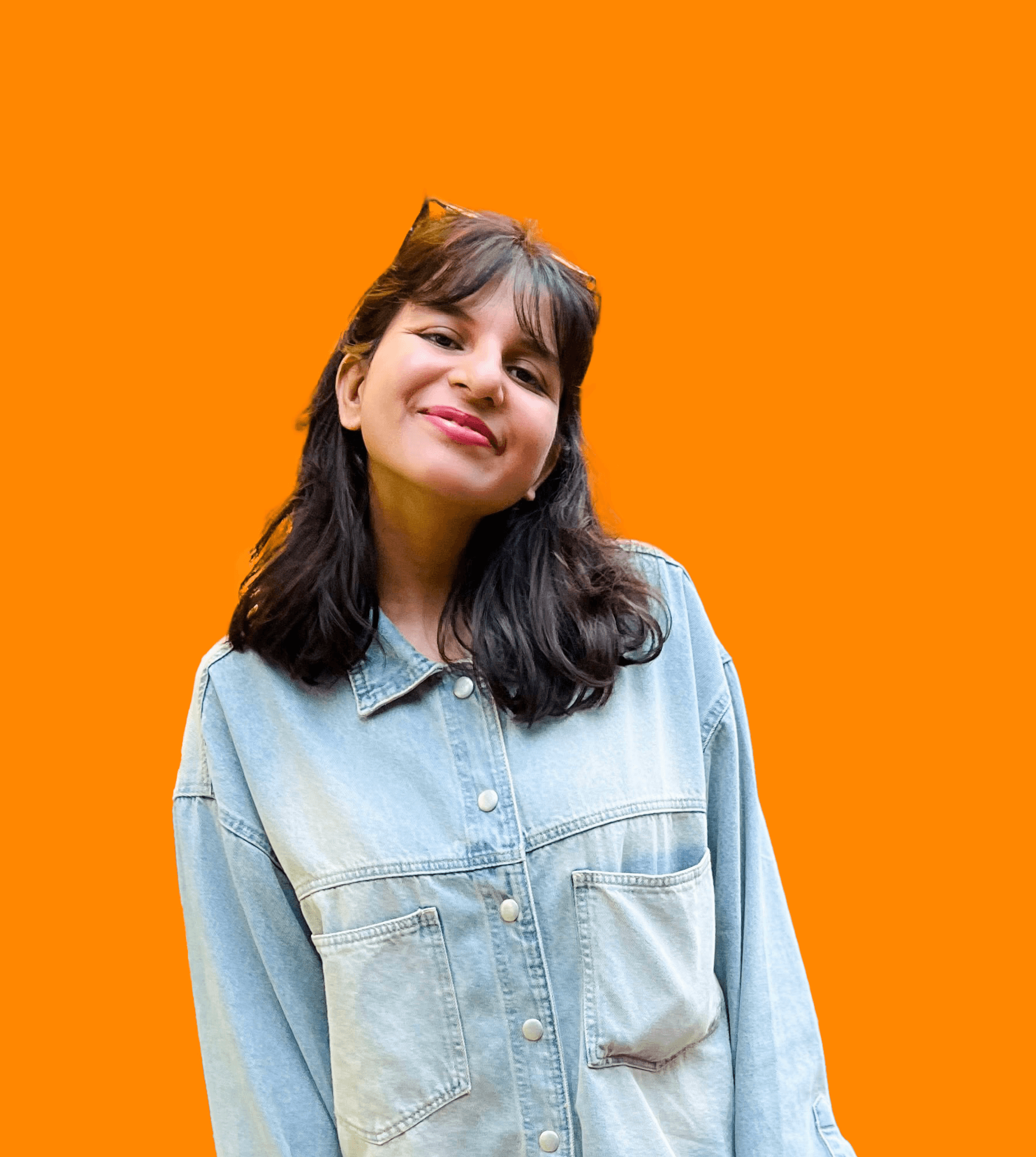 Portrait of portfolio creator – back view